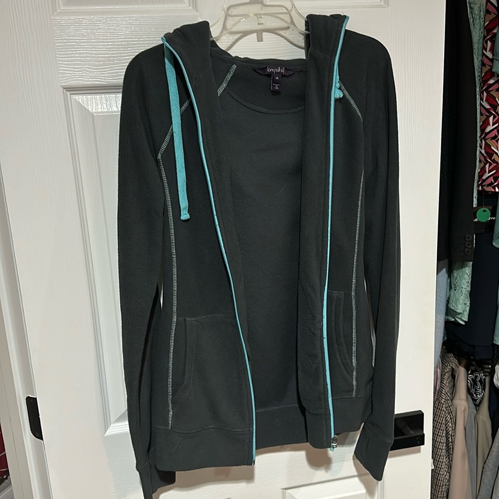 Long Tall Sally XS grey/blue fleece jacket, great used condition.